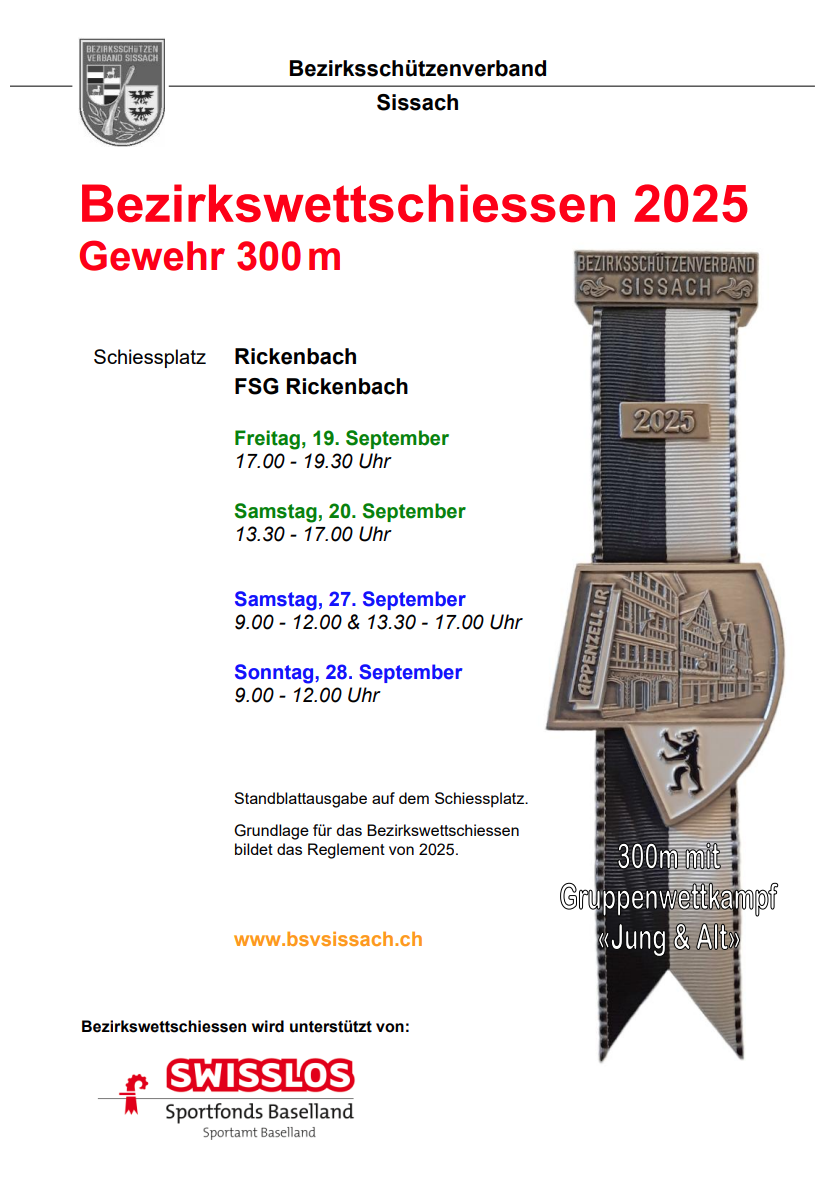 Bezirkswettschiessen 2025